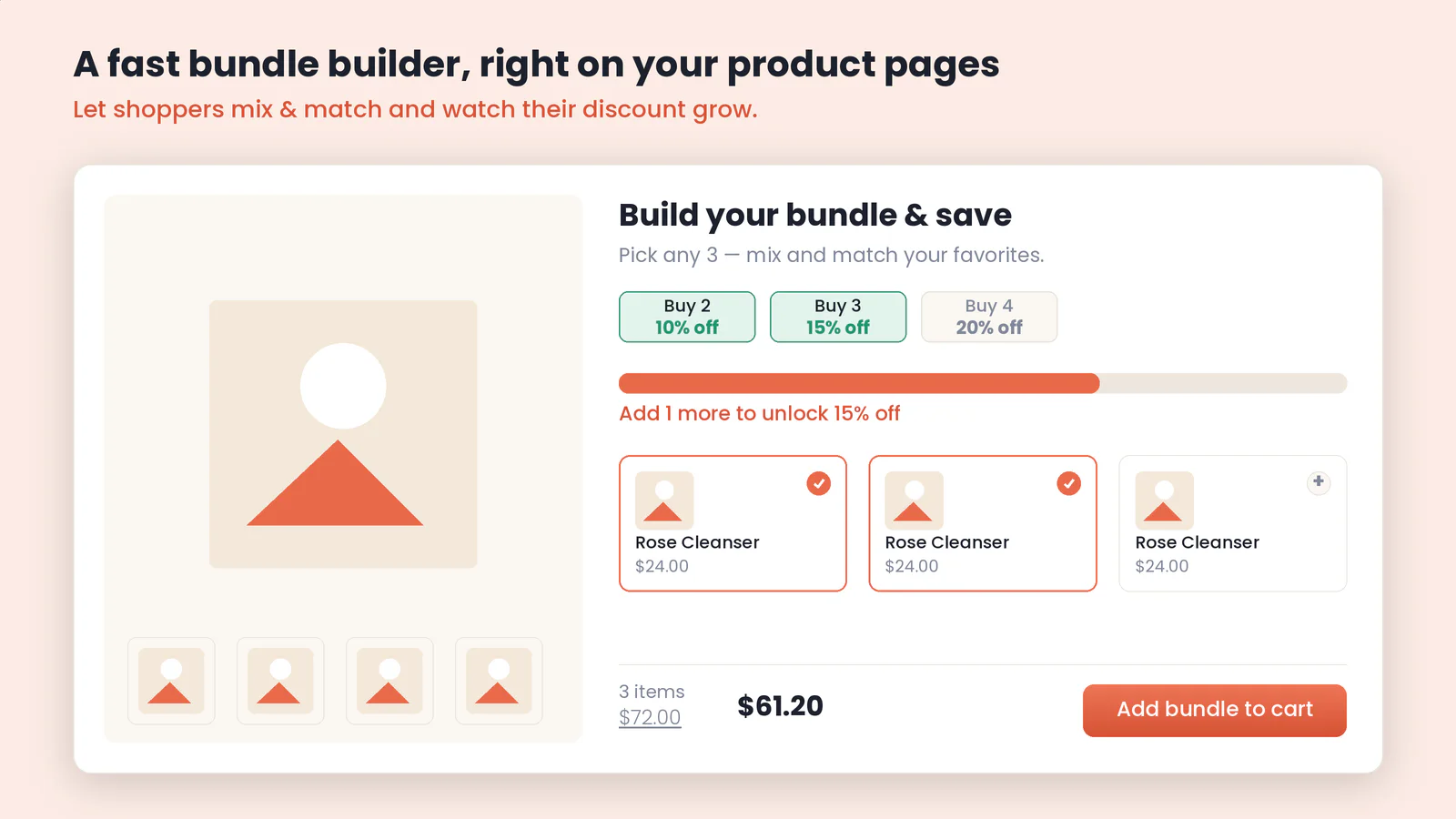 Build-a-box sections in the Cinch product