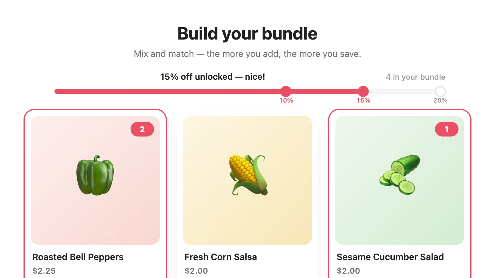 Card grid storefront design preview