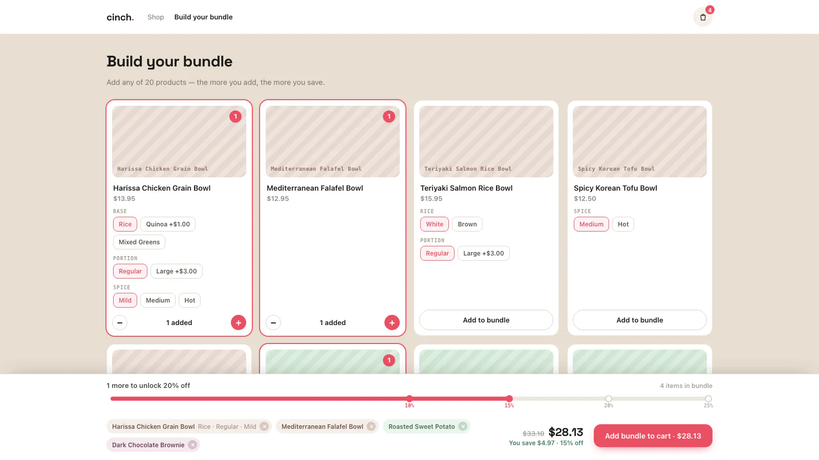 Showcase storefront design preview